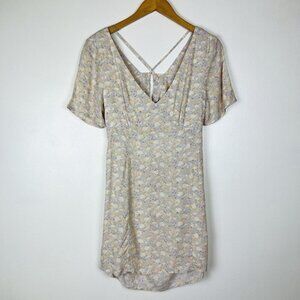 NEW Elodie Floral Mini Dress Short Sleeve Sz M Coquette Clean Girl Babydoll‎